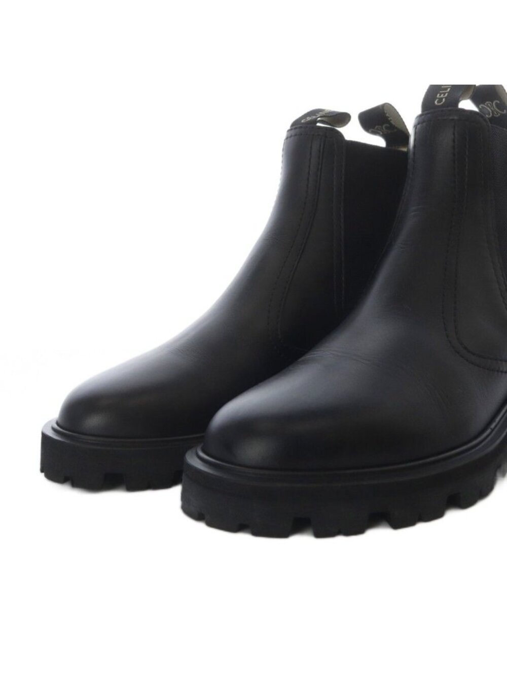 Celine Margaret Chelsea Boots Side Gore Short Flat Calfskin 36 Black - Picture 5 of 8